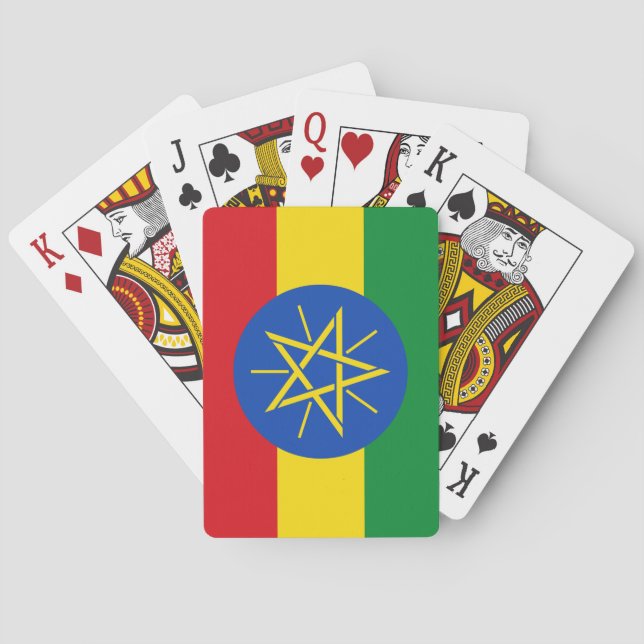 Etiopien (etiopisk) Flagga Casinokort (Baksidan)