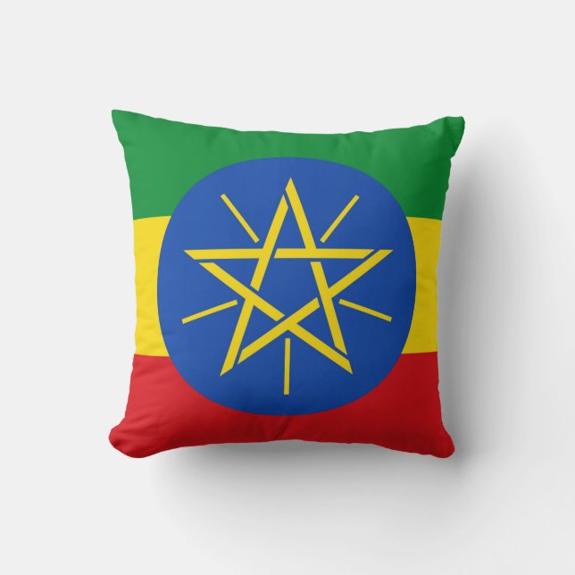 Etiopien Flagga American MoJo Pillow Kudde (Framsida)