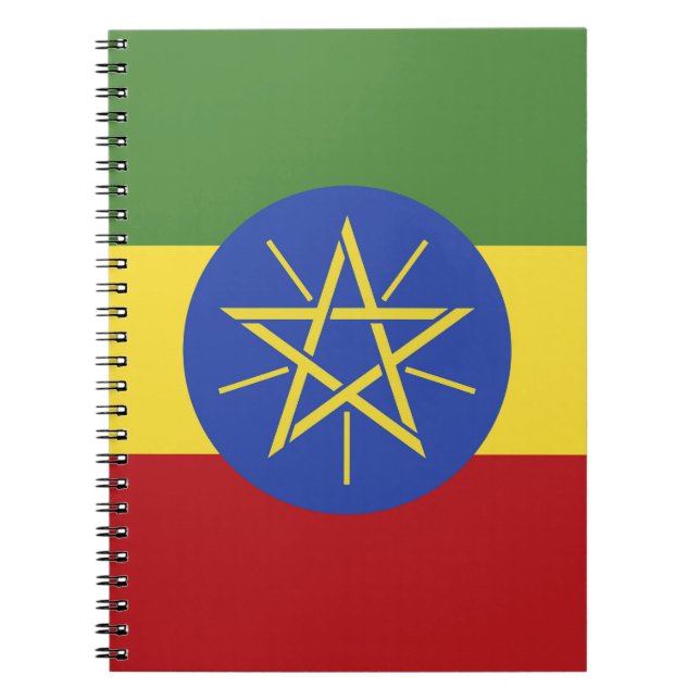 Etiopien flagga anteckningsbok (Framsidan)