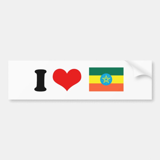 Etiopien flagga bildekal (Framsidan)
