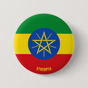 Etiopien Flagga Charming Patriotic Knapp