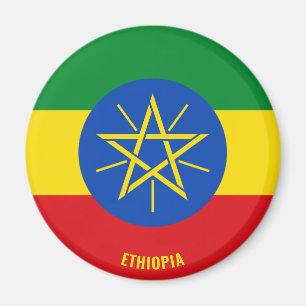 Etiopien Flagga Charming Patriotic Magnet