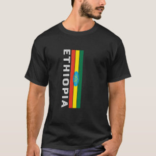 Etiopien Flagga Färg T Shirt