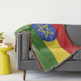 Etiopien flagga filt