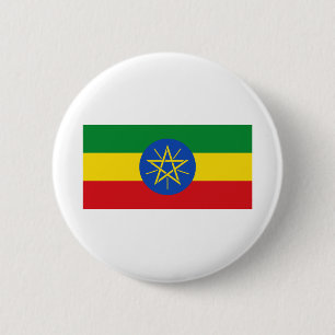 Etiopien Flagga Knapp