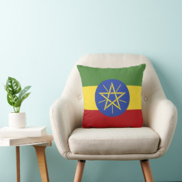 Etiopien flagga kudde
