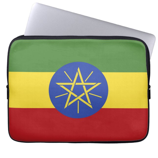Etiopien flagga laptop fodral (Framsidan)