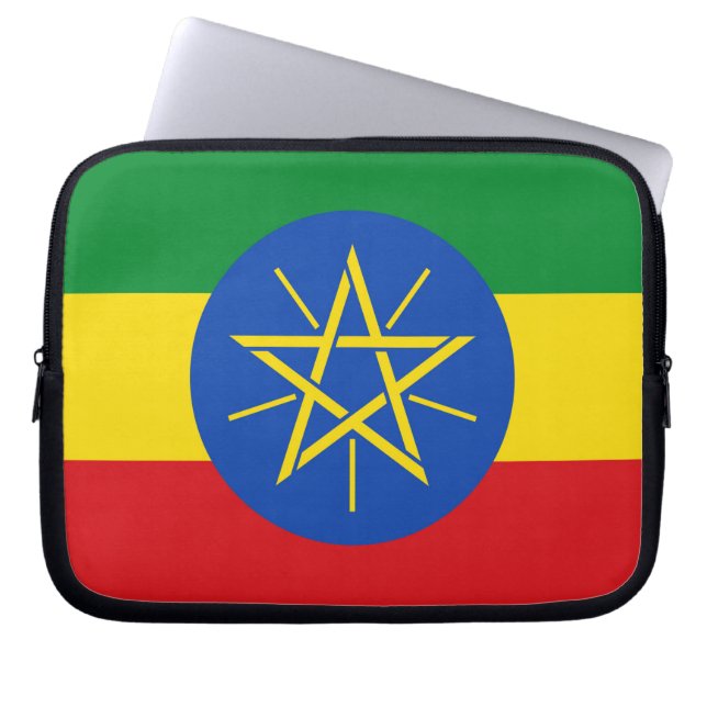 Etiopien Flagga Laptop sleeve (Framsidan)