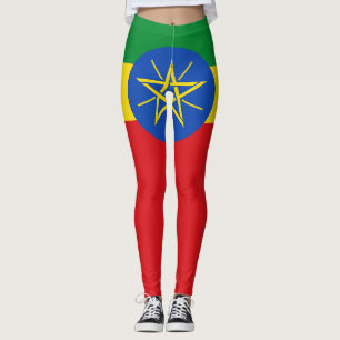 Etiopien Flagga Leggings