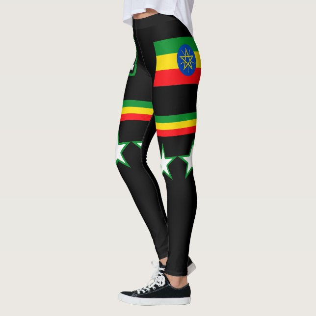 Etiopien Flagga Leggings (Vänster)