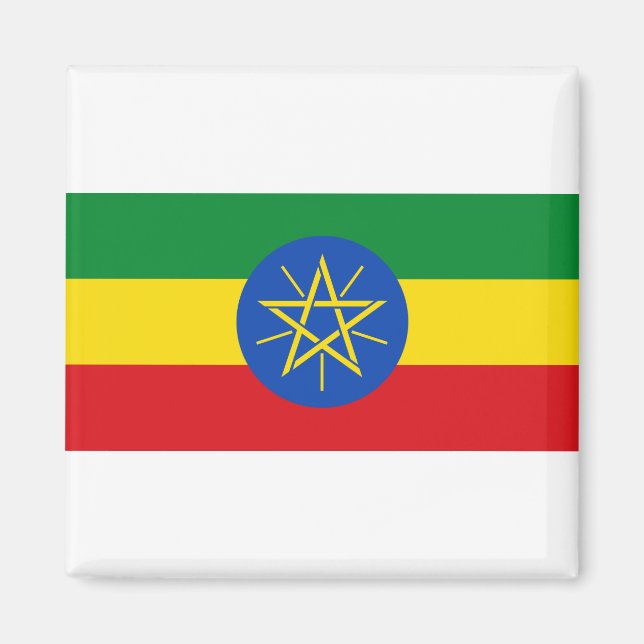Etiopien Flagga Magnet (Framsidan)