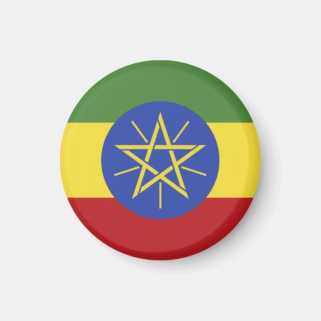 Etiopien flagga magnet (Framsidan)