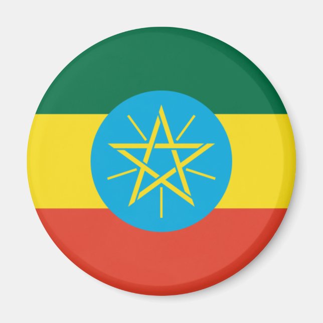 Etiopien Flagga Magnet (Framsidan)