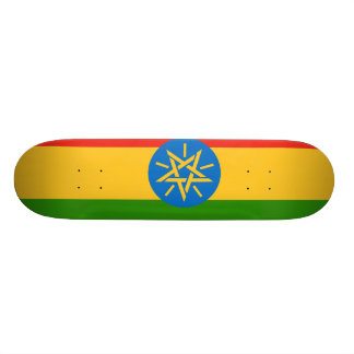 Etiopien flagga mini skateboard bräda 18,5 cm