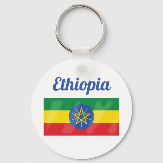 Etiopien Flagga Nyckelring (Framsida)