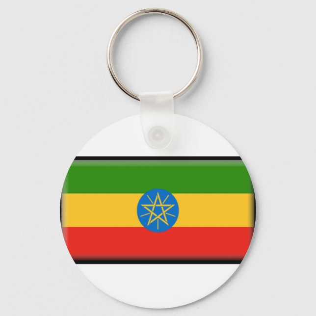 Etiopien Flagga Nyckelring (Framsida)