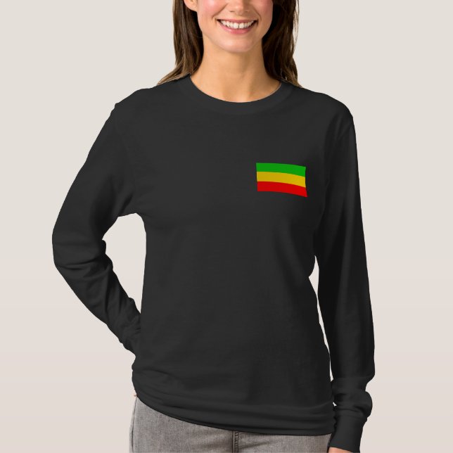 Etiopien Flagga T-shirt (Framsida)