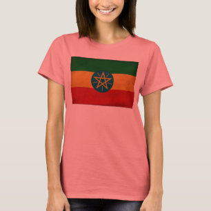 Etiopien Flagga Tee Shirt