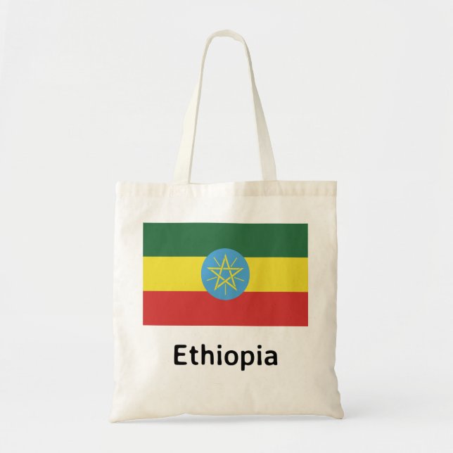 Etiopien Flagga Tygkasse (Framsidan)
