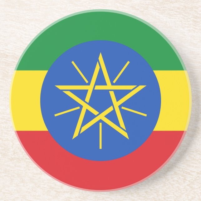 Etiopien Flagga Underlägg (Framsidan)
