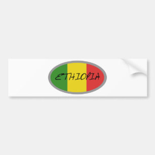 Etiopien flaggadesign! bildekal