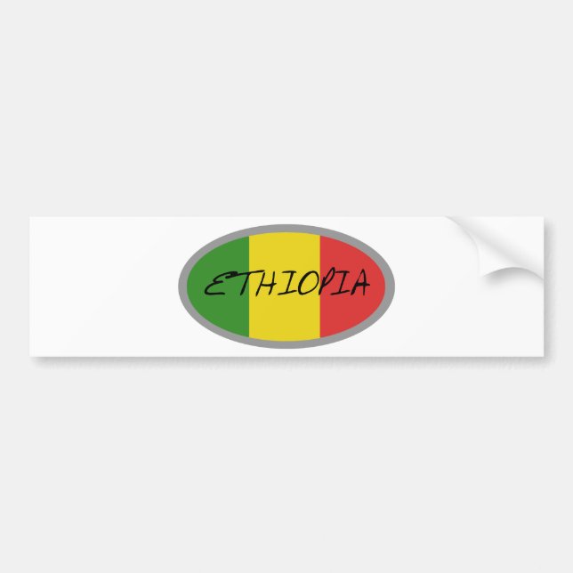 Etiopien flaggadesign! bildekal (Framsidan)
