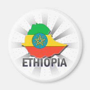Etiopien flaggakarta 2,0 magnet