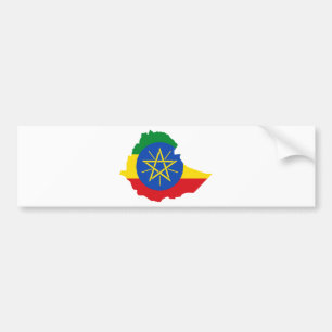 Etiopien flaggakarta ET Bildekal