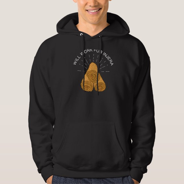 Etiopien Flatbröd kommer att fungera för Injera Hoodie (Framsida)