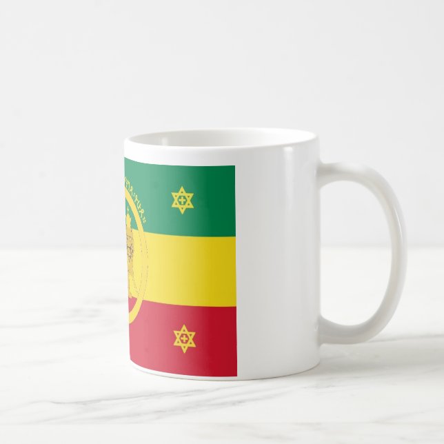 Etiopien imperialistisk flagga - Haile Selassie Kaffemugg (Höger)