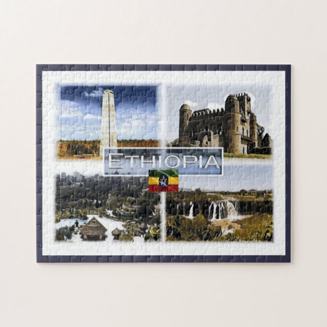Etiopien - Mosaic - Pussel (Horisontell)