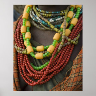 Etiopien: Nedre Omo River Basin, Omo Delta. Poster