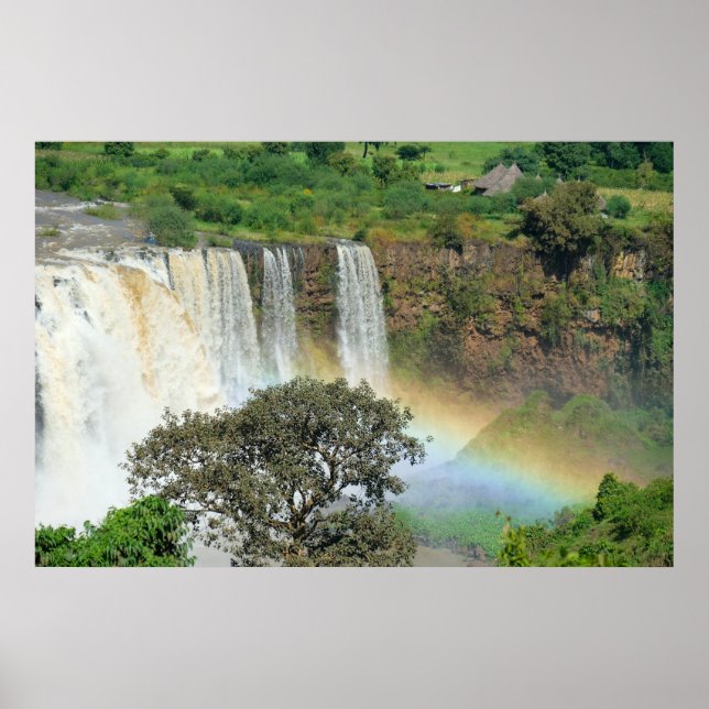 Etiopien Nilfloden Blue Nile Falls Tis Abay Poster (Framsidan)