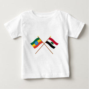 Etiopien och Oromia korsad flaggor T-shirt