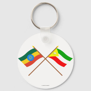 Etiopien och somalisk korsad flaggor nyckelring