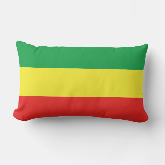 Etiopien Rasta Flagga Lumbarkudde (Framsida)