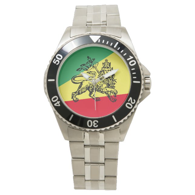 Etiopien Rasta Lejon om Judah accesory Ethiopia Armbandsur (Framsida)