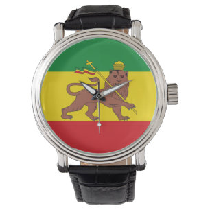 Etiopien Rastafari-Flagga Armbandsur