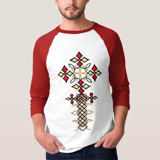 Etiopien Rootz Traditional Kor Sleeve T-Shirt (Framsida)