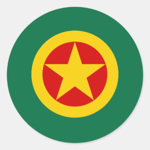 Etiopien roundel land flagga armé militär runt klistermärke