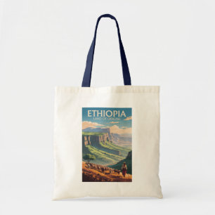 Etiopien Shepard Herd Travel Art Vintage Tygkasse