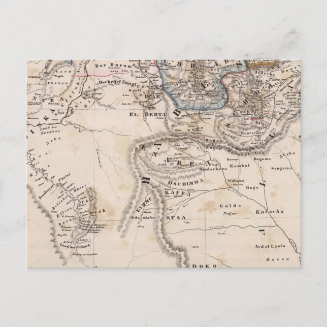 Etiopien, Somalia, Afrika Vykort (Framsida)