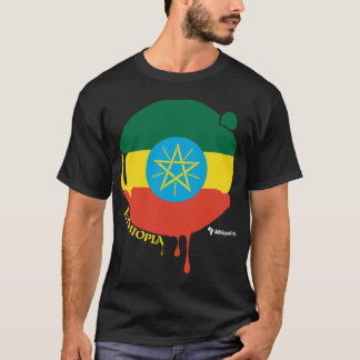 Etiopien tappar svart t shirt