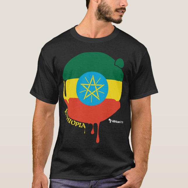 Etiopien tappar svart t shirt (Framsida)