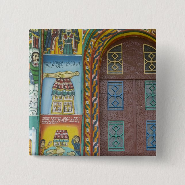 Etiopien:  Tigray Region, Axum, Kristus Church. Knapp (Framsida)