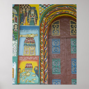 Etiopien: Tigray Region, Axum, Kristus Church. Poster