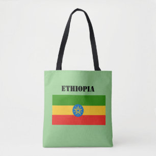 Etiopiens Flagga Afrika Tote Bag Tygkasse
