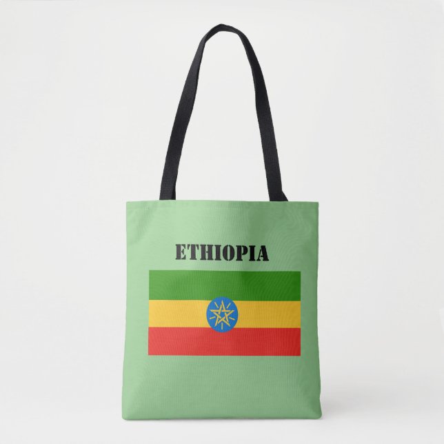 Etiopiens Flagga Afrika Tote Bag Tygkasse (Framsida)