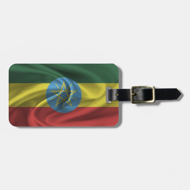 Etiopiens flagga bagagebricka (Horisontell Framsida)