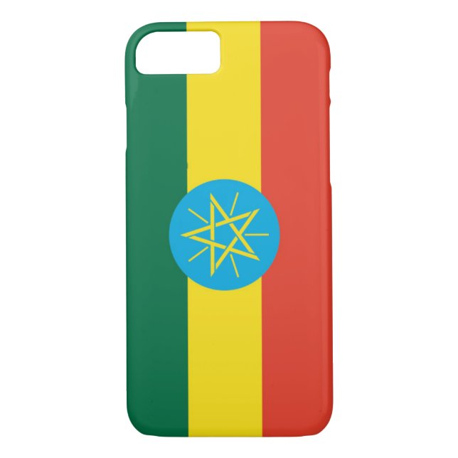 Etiopiens flagga Case-Mate iPhone skal (Baksida)